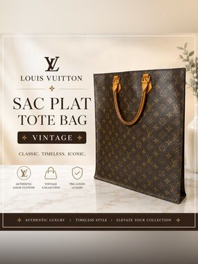 Louis Vuitton Monogram Canvas Tote in Brown and Tan